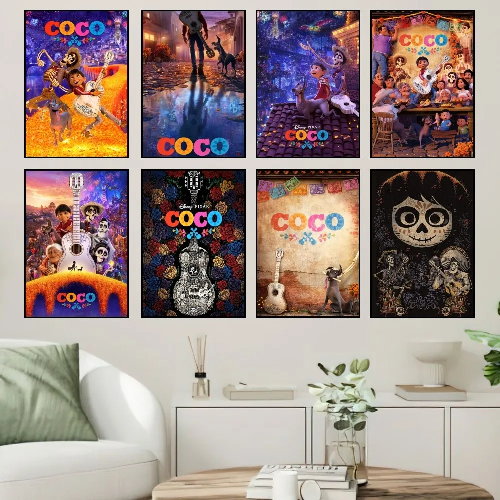 Coco Disney Poster Piccole Stampe Pittura Murale Camera Da Letto Soggiorno Wall Sticker Office