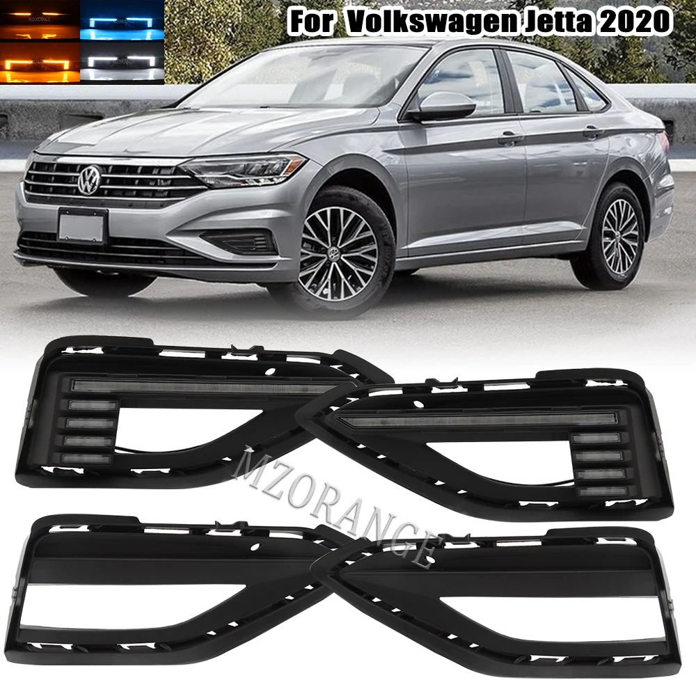 

For Volkswagen Jetta 2020 Fog Light Frame+Daytime Running Lights