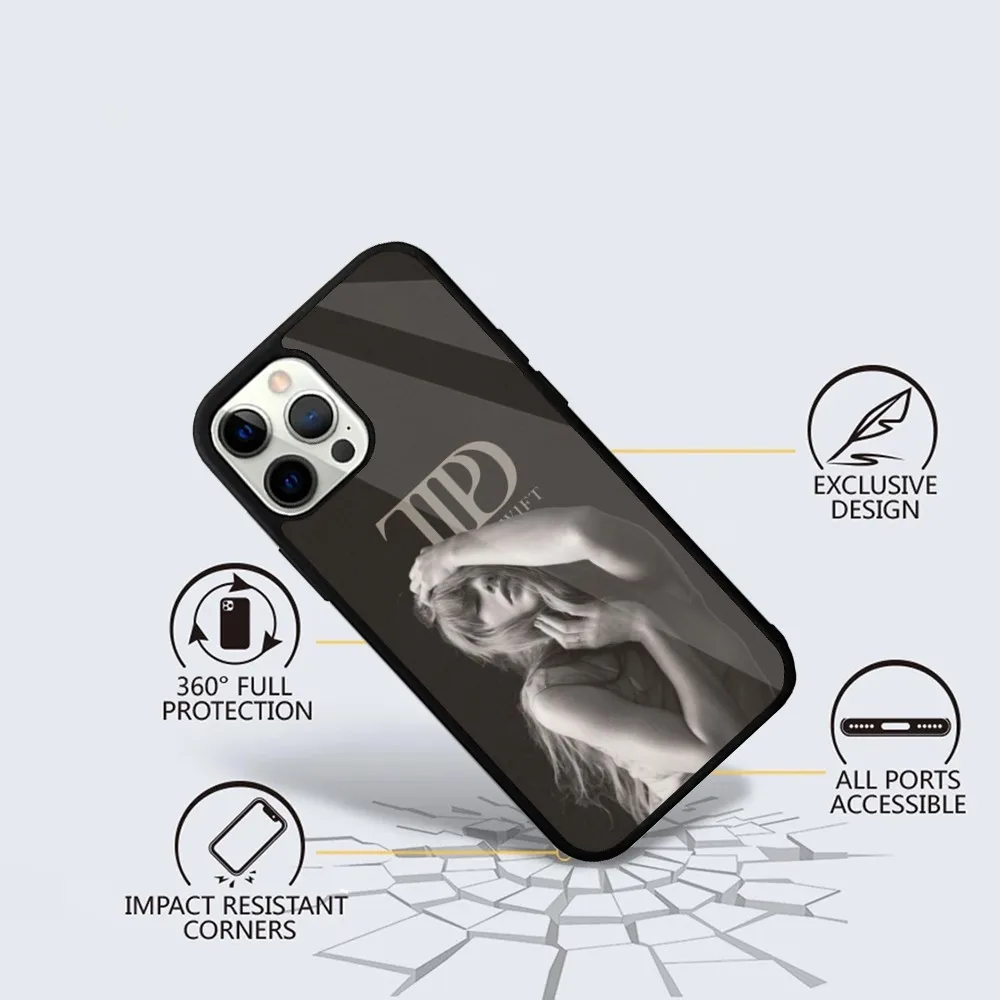 thumbnail image 1 of Funda para teléfono T-TaylorS TTPD S-SwiftS para iPhone 16, 15, 14, 13, 12, 11, Plus, Pro, Max Mini con carga inalámbrica magnética Magsafe, 1 of 4