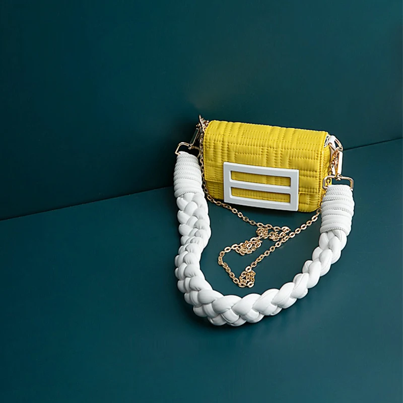 2024  Mobile Phone Woven Strip Mini Small Bag  Single Shoulder Messenger Small Flap crossbody Fashion Women  Luxury Designer New