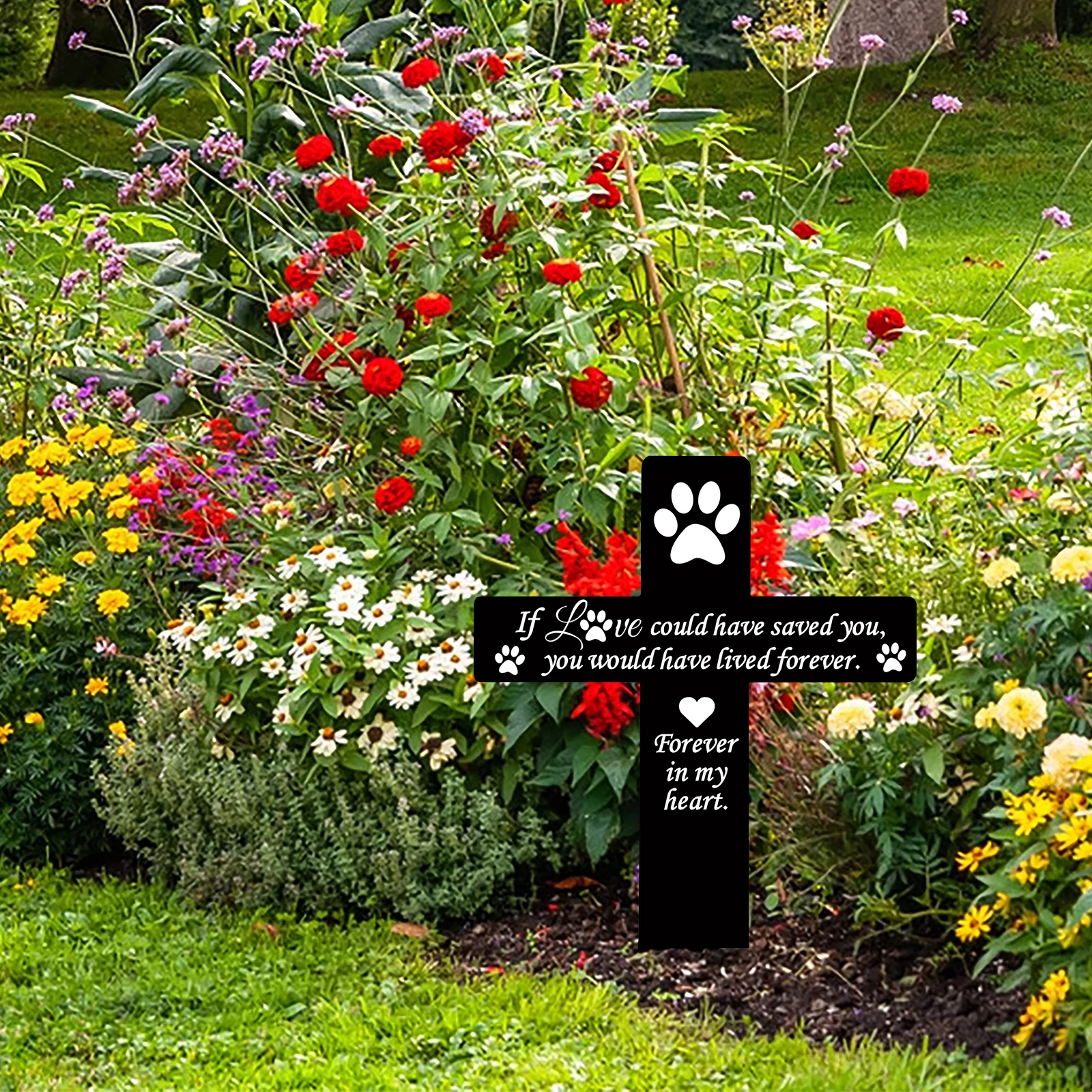 Outdoor Dog Memorial Plaque Pet Dog Memorial Garden Decor Waterproof Acrylic Grave Marker 1pc