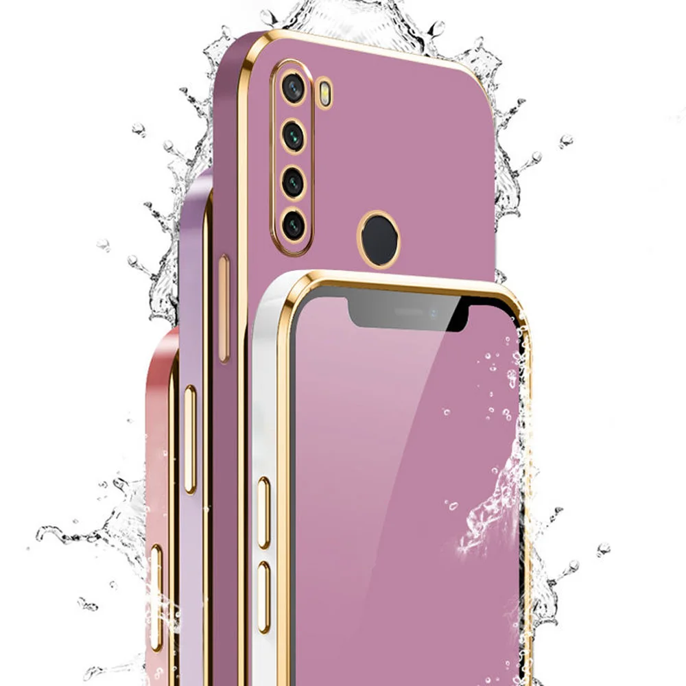 Luxury Square Plating Shockproof Phone Case with Enhanced Back Cover