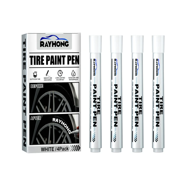 Tire Marker Pens For Car Tire Lettering, Waterproof Permanent Oil Based  Paint Marker, Rubber Metal Tire Paint Pen Marker A6m1 - AliExpress