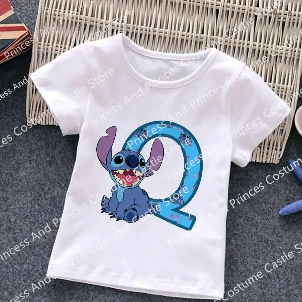 thumbnail image 1 of Camiseta de algodón con letras ABCD de Stitch para niños, camisetas combinadas, camisetas de dibujos animados Kawaii, ropa informal para niños y niñas, camisetas Harajuku para niños y niñas, 1 of 5