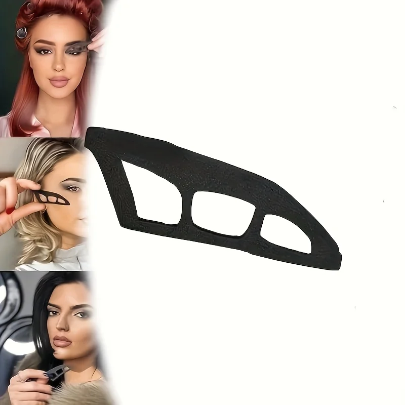 Hypoallergenic Oval Eyeshadow Stencil Tool for Beginners  with ABS Plastic Handle, Perfect for Smoky Eye Makeup Looks