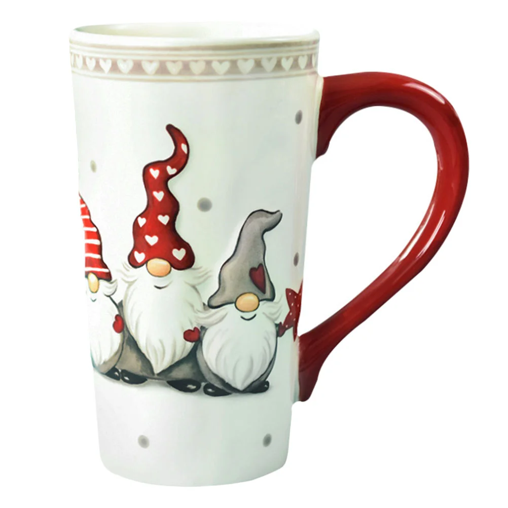 

Gnome Coffee Mug Christmas Milk Cup Vintage Santa Decor Water Storage Container