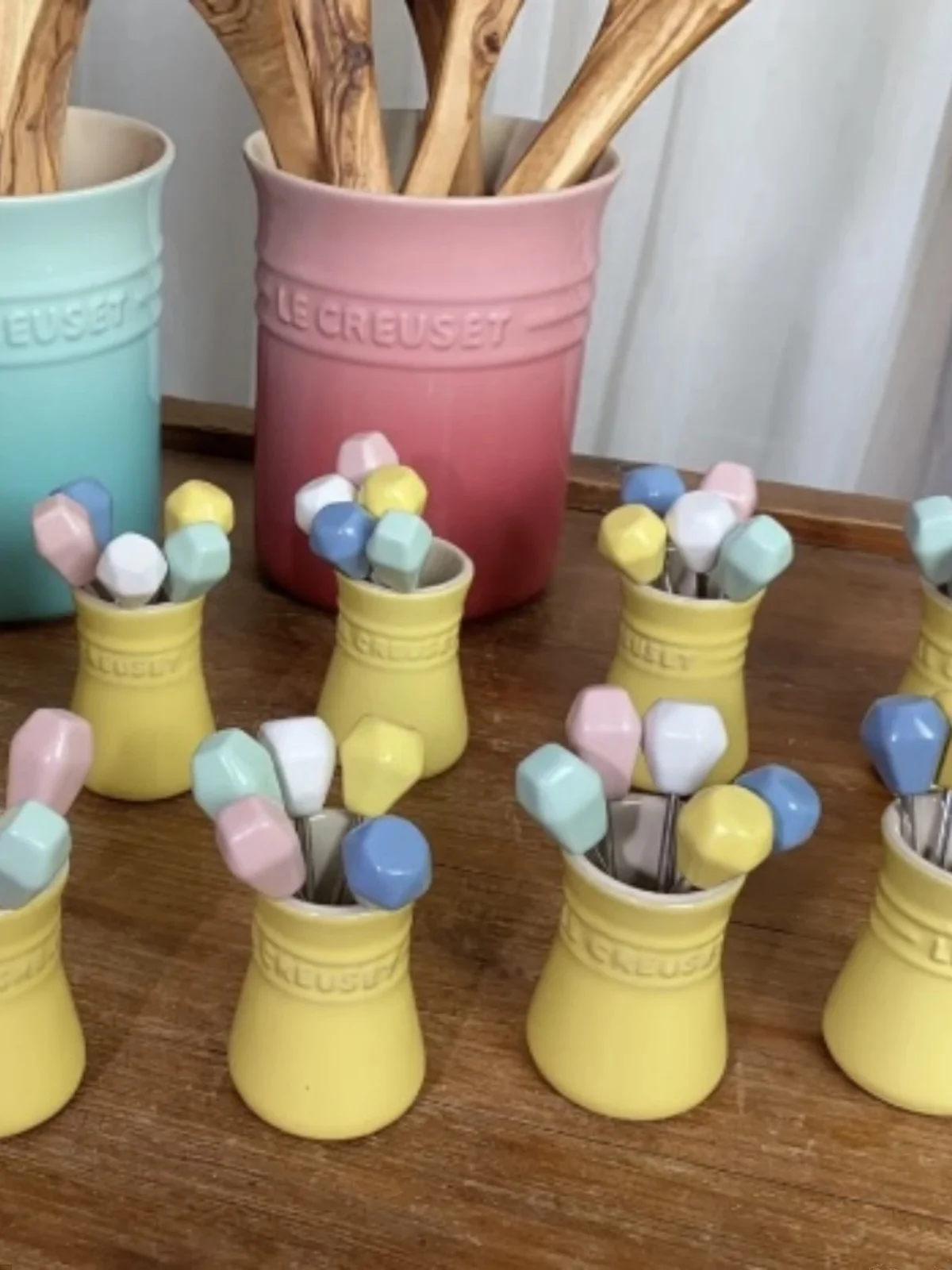 Le Creuset Cerc Fruit Fork Children's ternoon Tea Tableware Cake Dert Fork 5-Piece Set Stainl Steel 304 Material