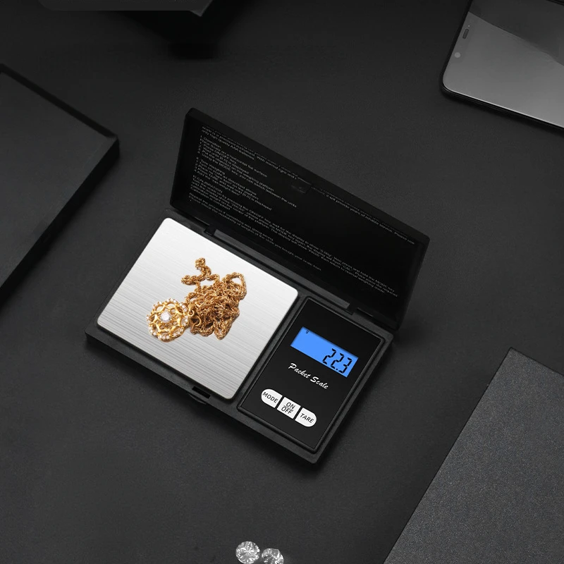 

Портативные электронные весы, Цифровые Кухонные мини-весы для ювелирных изделий, взвешивания золота, ЖК-дисплей, Карманный Вес до 100 г, 200 г, 500 г, 1000 г