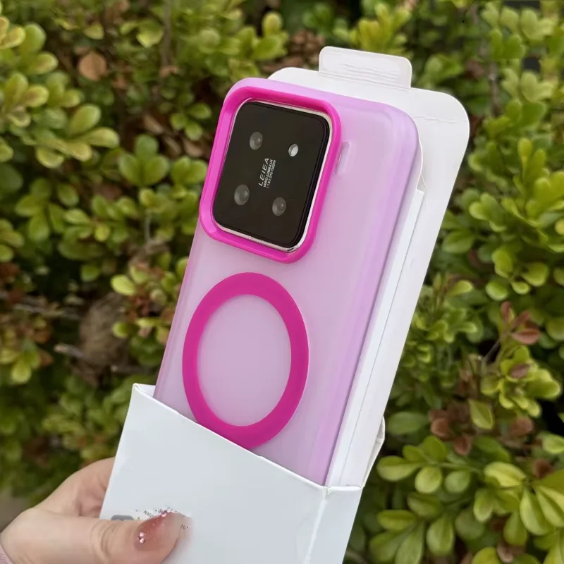 Matte Clear Magnetic Wireless Charging Shockproof Candy Color Case