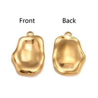 DOOYIO – breloques géométriques irrégulières en acier inoxydable, accessoires de fabrication de bijoux, collier, Bracelet, boucle d'oreille, pendentifs, DIY, 3 pièces/lot 3