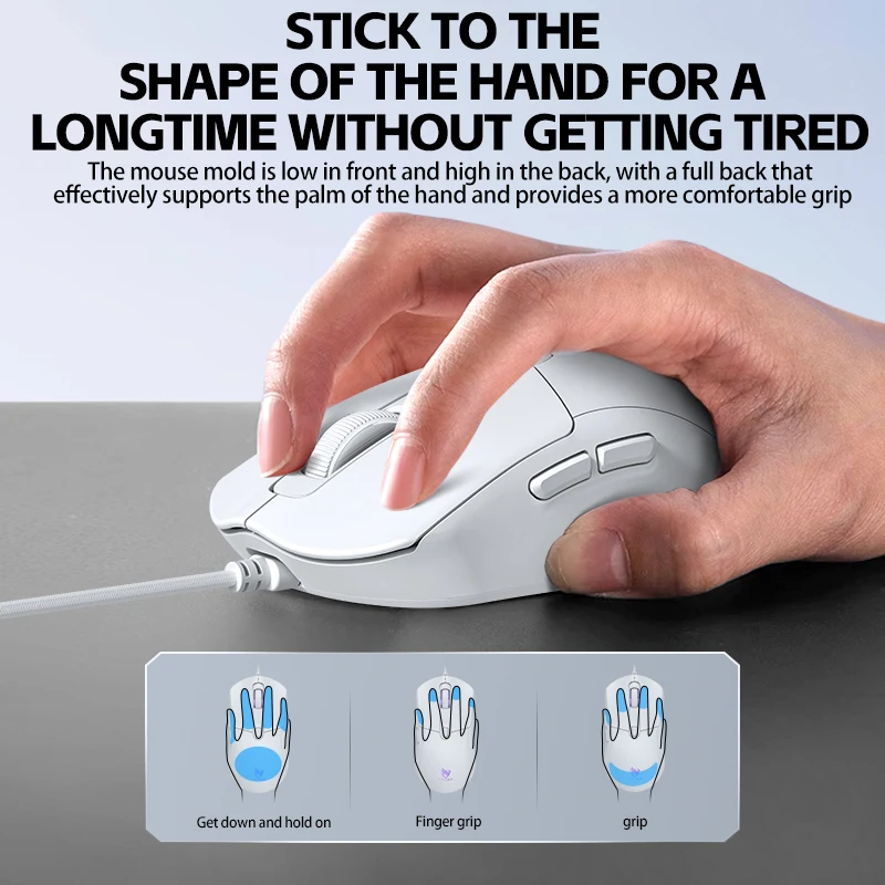 2025 Wired Gaming Mouse Cute Personalized Anti Slip Sticker 6-Key Office Mouse Suitable For Desktop And Laptop Computers NEW HOT