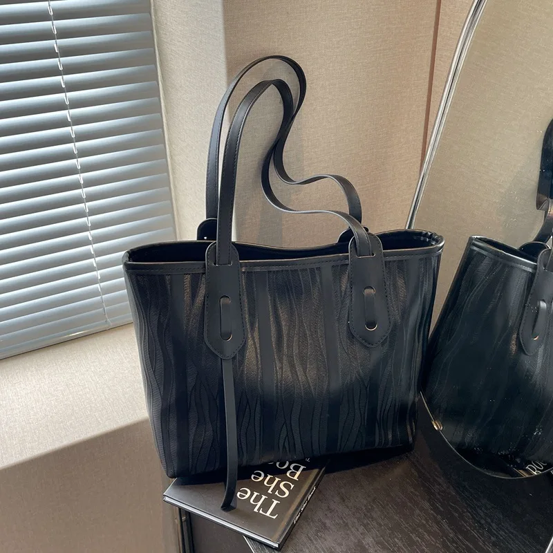 Commuter Tote Women's 2024 New Large Capacity Simple Fashion Underarm All-Match Casual Shoulder Bag