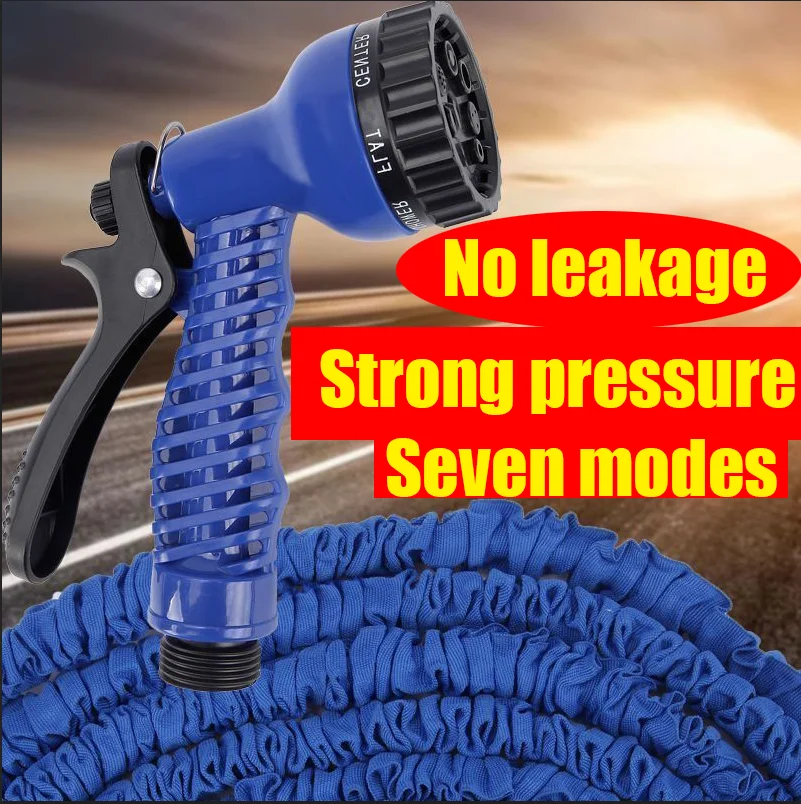 25FT-200FT Розширювальний Магічний ШлангЛегкий Дизайн ДовговічніМатеріали З Пістолетом Для Розпилення З 7 Функціями Інструмент Для Поливу Саду В Домашніх УмовахРозумний Дизайн З'єднанняБагатофункціональне Використання