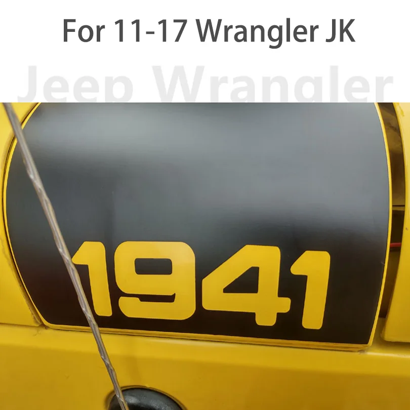 Matte Black Engine Hood Side Angle 1941 Stickers Vinyl Decal Protector