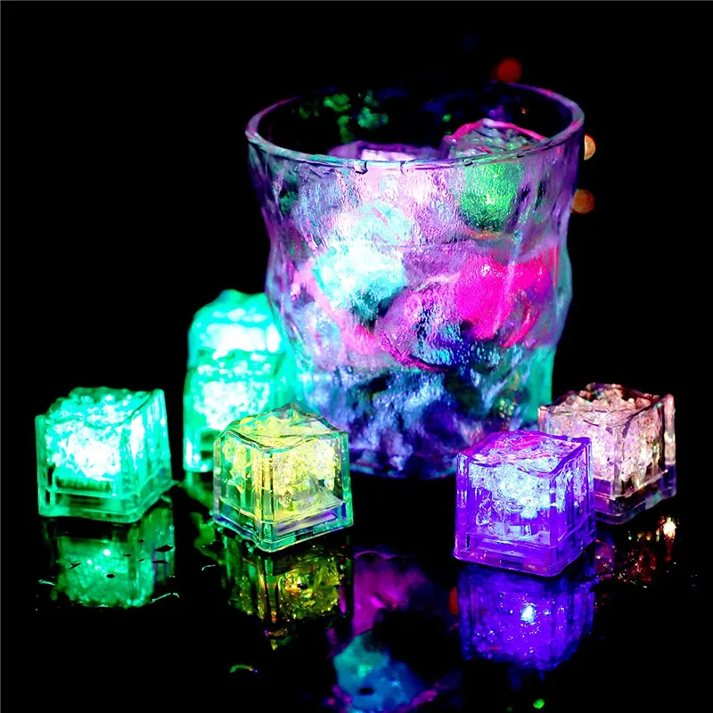 Fremmed sjækel bøf Glow Light LED Ice Cubes Glowing Party Flash Neon Halloween Festival  Accessories Christmas Decoration Party Supplies Home Decor