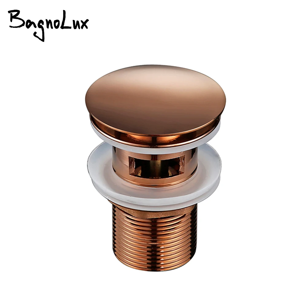 Bathroom Basin Sink Drainer sink drain strainer,basin drain cover Bagnolux Rose Gold Corrosion Resistance Of Round Hole Easy To Clean Brass Bathroom Sink Drainer
