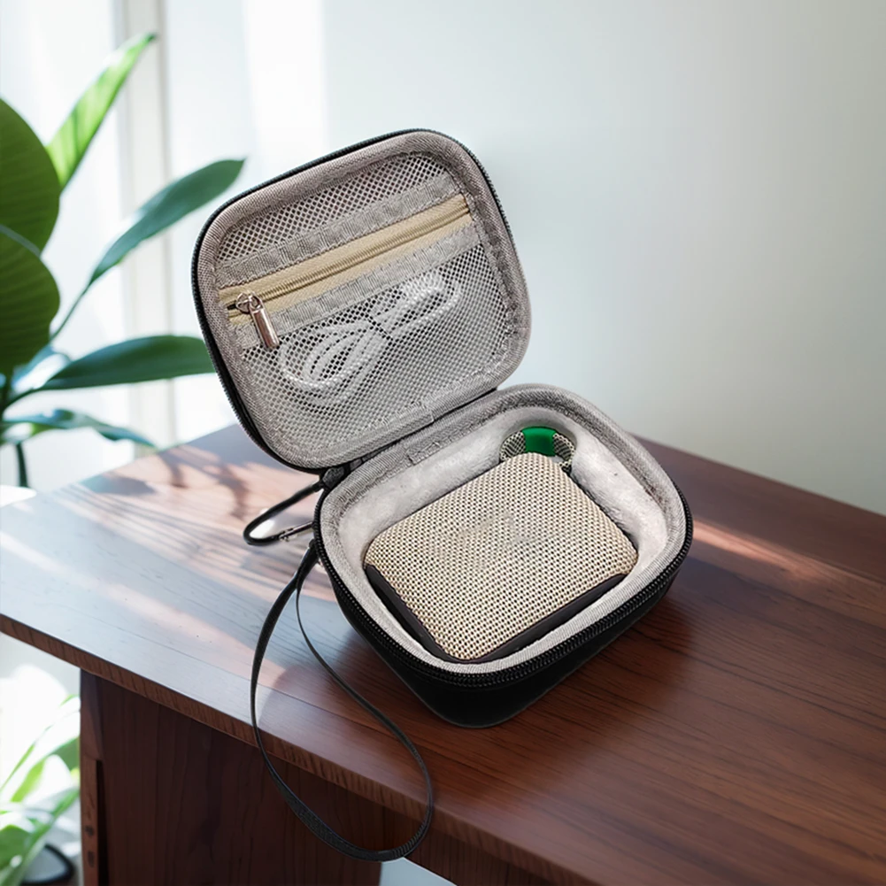 Hard Carrying Case Anti-scratch Travel Protective Case with Hand Rope & Carabiner Hardshell Case for JBL Go 4 Portable Speaker