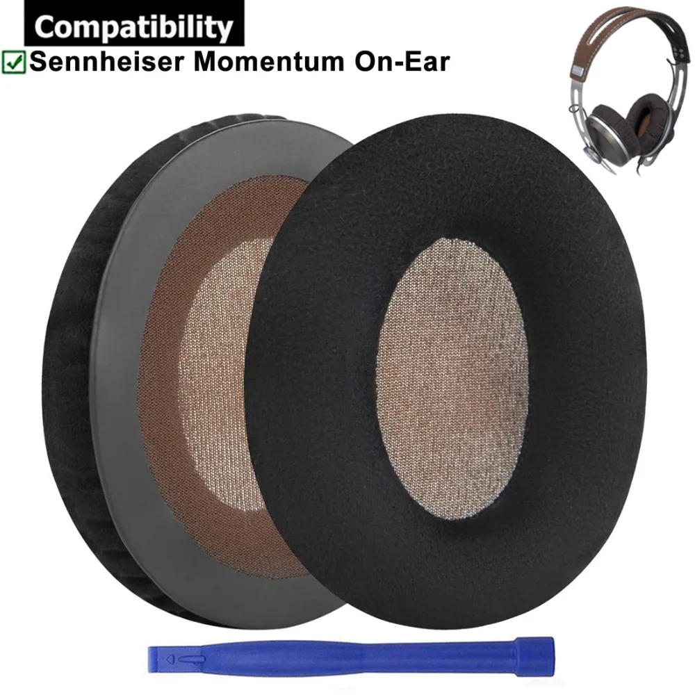 Cuscinetti Auricolari Per Sennheiser Momentum On-Ear | Ricambio In Pelle Nera | 1 Paio - Foto 3