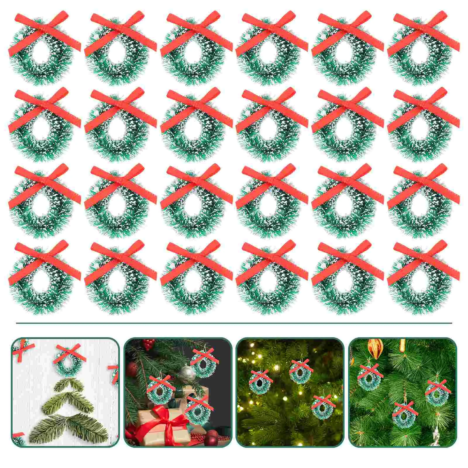 

Mini Wreath Merry Christmas Hanging Garland Pendant for Home Christmas Decoration Xmas Tree Ornaments New Year Decor