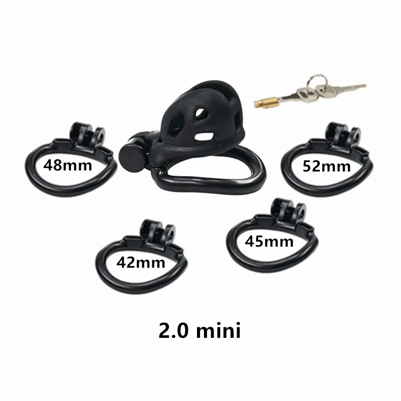 Penis Chastity Cage Chastity Lock Sex Toy Mini Male Chastity Device Cobra Cock Cage With 4 Penis Cock Ring Sleeve Lock Penis Cage Bondage Belt