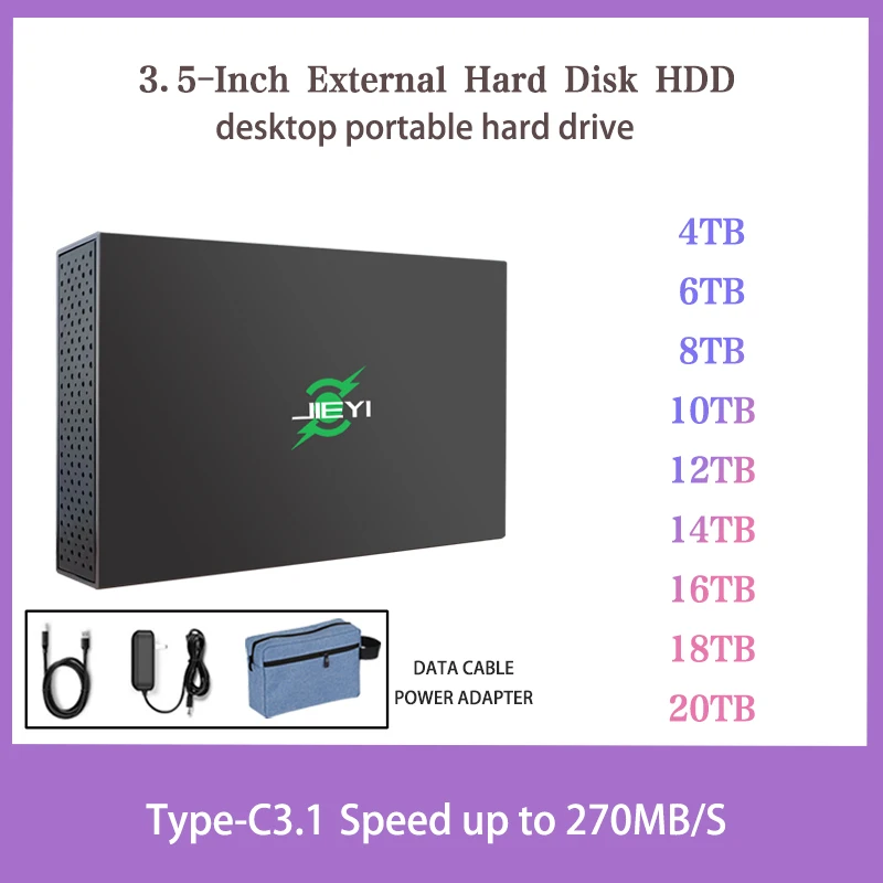 

CoolFish 3.5Inch External Hard Disk HDD 4T6T8T Ssd Drive External High-Capacity Portable Hard Drive For Desktop/Mac/Xbox Free sh
