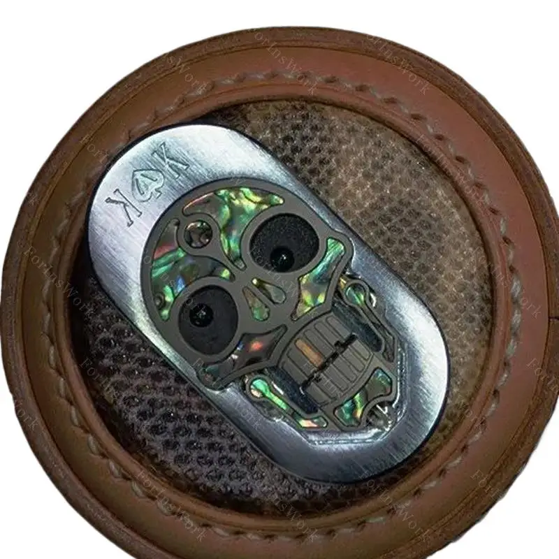 真ちゅう製のメカニカルスカルプッシュスライダー、オフィス玩具