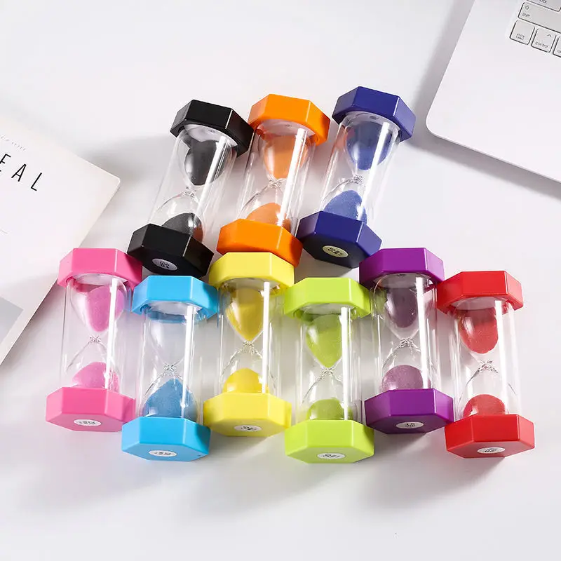 5/10/15/30/45/60 Minutes Hexagon Fall-proof Hourglass Children's Gifts Learn Timer Craft Ornaments Birthday Present Sand Clock