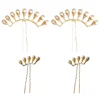 4 Pcs Pearl Hairpin Chinese Style Headdress Rhinestone Vintage Retro Hair Accessories 5 9 Rows Pearls Easy Hold Hairstyles 1