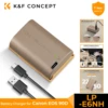 K&F Concept LP-E6NH Battery 2250mAh and USB Type C Charging Port Replacement LP-E6 E6N E6NH Battery for Canon EOS 90D/80D/70D/5D 1