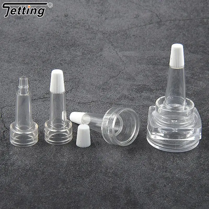 10Pcs Mini Refillable Bottles Sample Empty Bottle With Cap, Trumpet Head Transparent Powder Filling Bottle Skin Care Tools