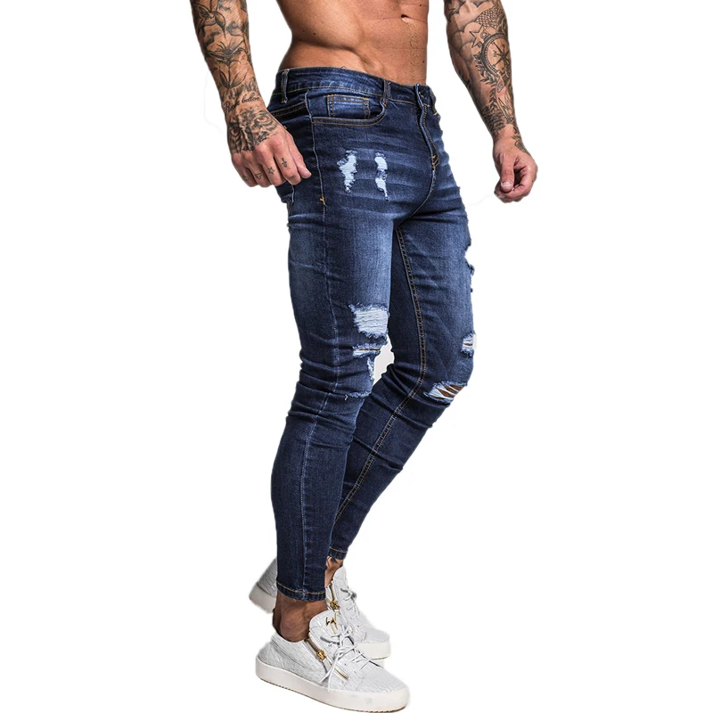 Skinny Stretch Repaired Jeans Dark 