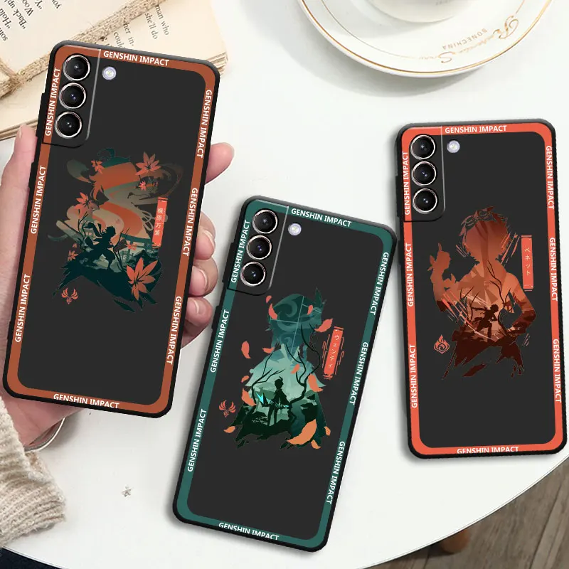 Gioco Genshin Impact Case Per Samsung Galaxy S22 S20 S23 Ultra S21 Fe S10 S9 S8 Plus Note 20 10 Plus 9 Soft Phone Cover Shell
