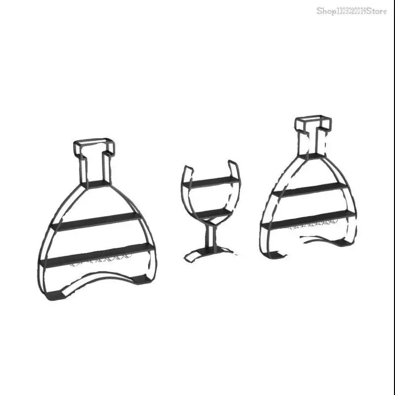 Bar Bar Counter Wine Cabinet Creative Industrial Wind Wall Hanging Wine Rack Restaurant Storage Rack Iron Display Wall