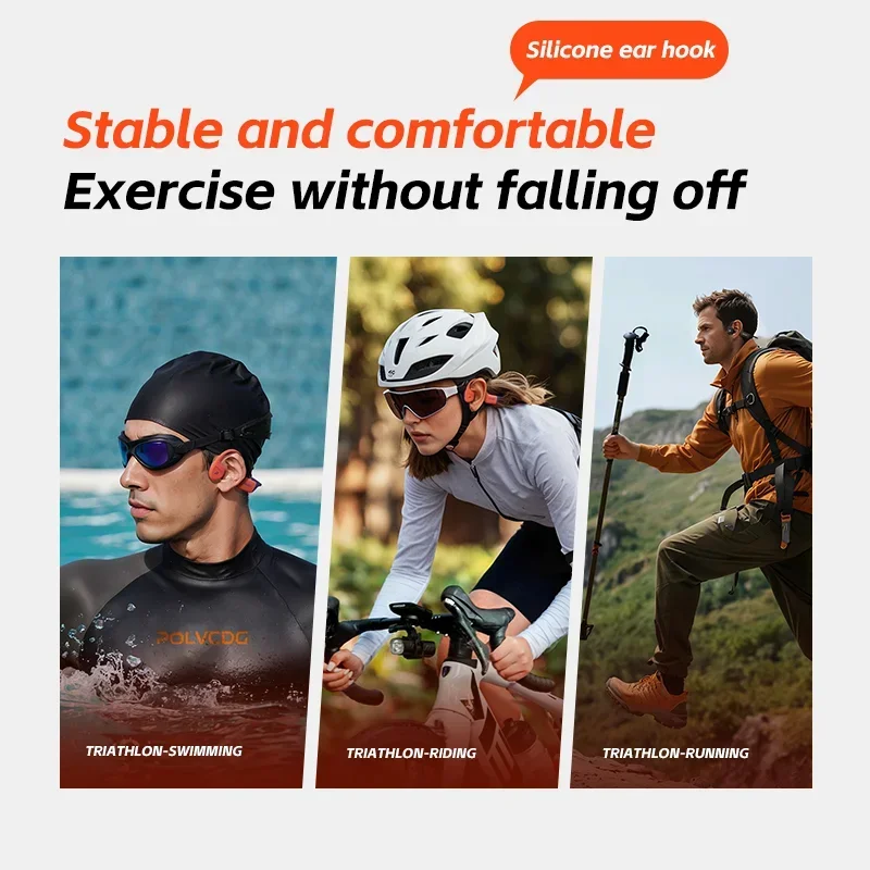 سماعات عظمية رياضية IPX8 مقاومة للماء 32GB