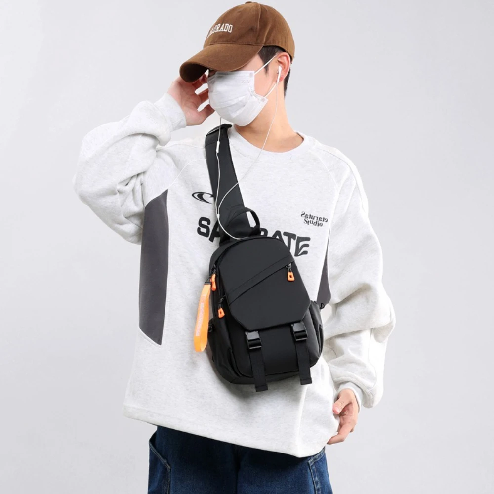 Waterproof Nylon Crossbody Bag - Men's Chest Sling Backpack, Compact Shoulder Messenger Bag, Travel & Outdoor Hiking Pack 2026