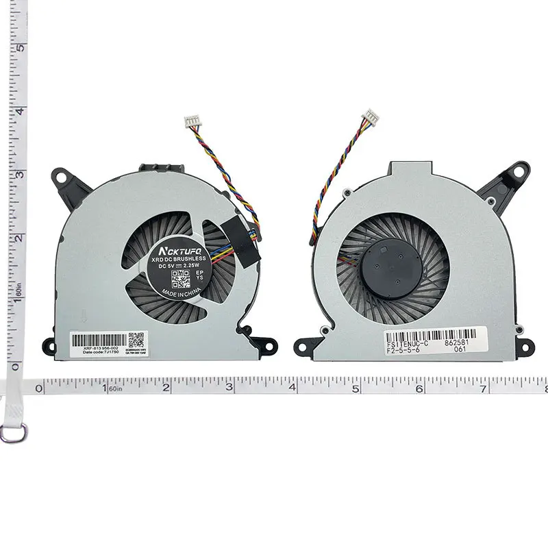CPU-koelventilator voor NUC 10 BAZB0810R5HY005, Vervangende CPU- koelventilator 4-pins Laptop CPU-ventilator Compatibel met NUC10i3FNH NUC10i5FH NUC10i 7FNH-serie NS65B01 19E01