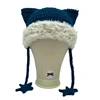 Girl Cartoon Cat Ear Knit Beanie Hat Y2K-style Party Hat Photo Props Hot Girl Cute Slouchy Crocheted Hat Dropshipping 4