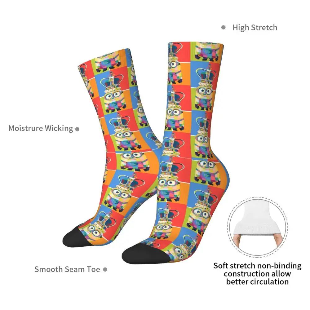 Custom Cool Print M- Minions Cartoon Socks for Women Men Stretchy Summer Autumn Winter M- Minions Bananas Crew Socks 47 Sb13967c6050045d8839d7e956bcab52a2