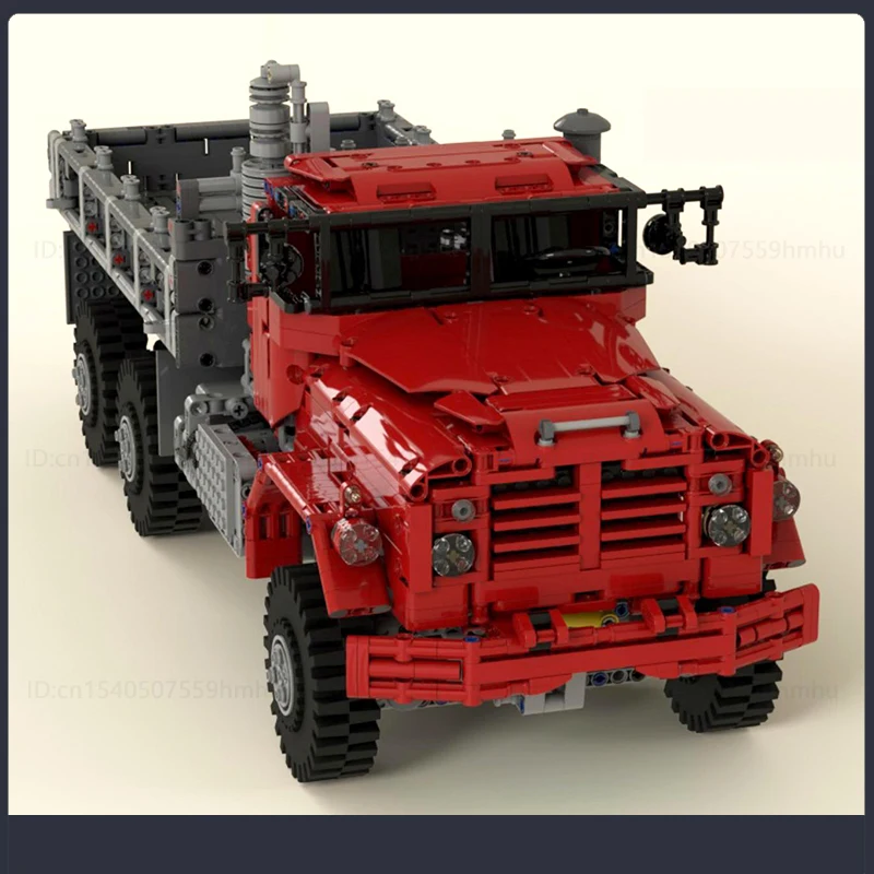 MOC Building Blocks City Vehicle AM General M939 M1076 Trailer - Main Image