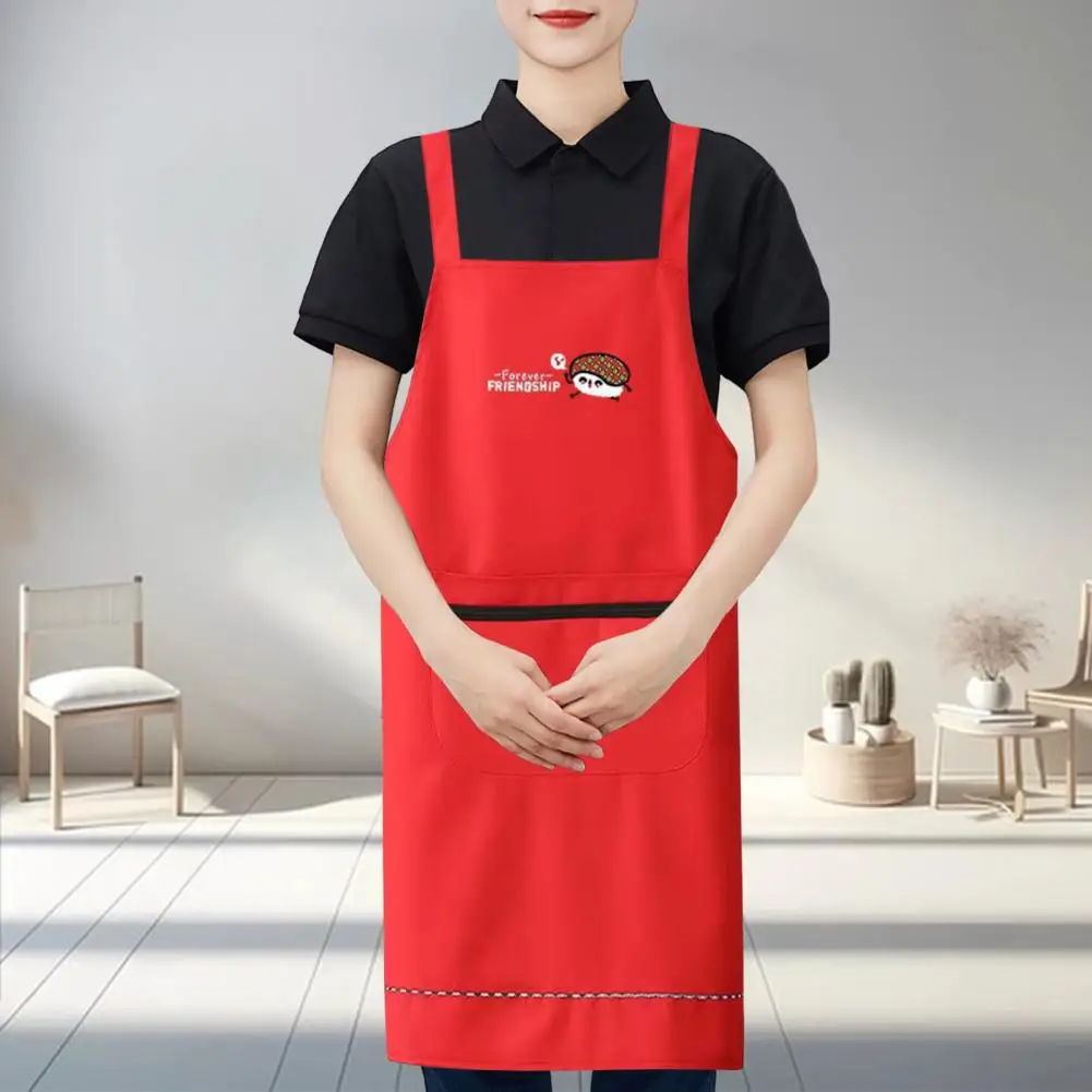 

Fashionable Cooking Attire Japanese Korean Style Waterproof Pvc Cooking Apron with Front Pockets for Men Women for Kitchen