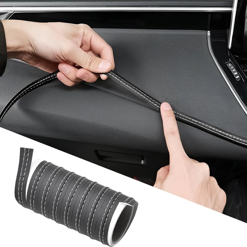 5M Car Interior Trim Strips Plating Flexible Auto Edge Moulding Line Decor