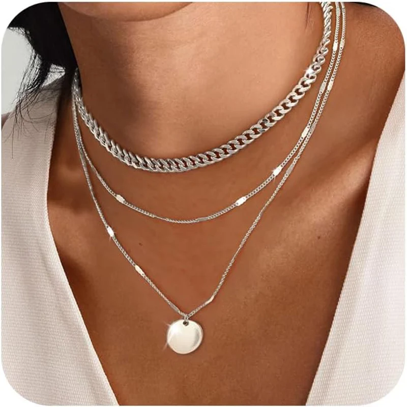 ★Hei★ sv925 circle layered necklace HE24SPNSG664XXFR MUSINSA | HEI [sv925] circle layered necklace