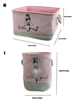 Baby Toys Storage Basket Gift Basket Foldable Canvas Fabric Laundry Basket for Clothes Books Home Organization Room Decor 2