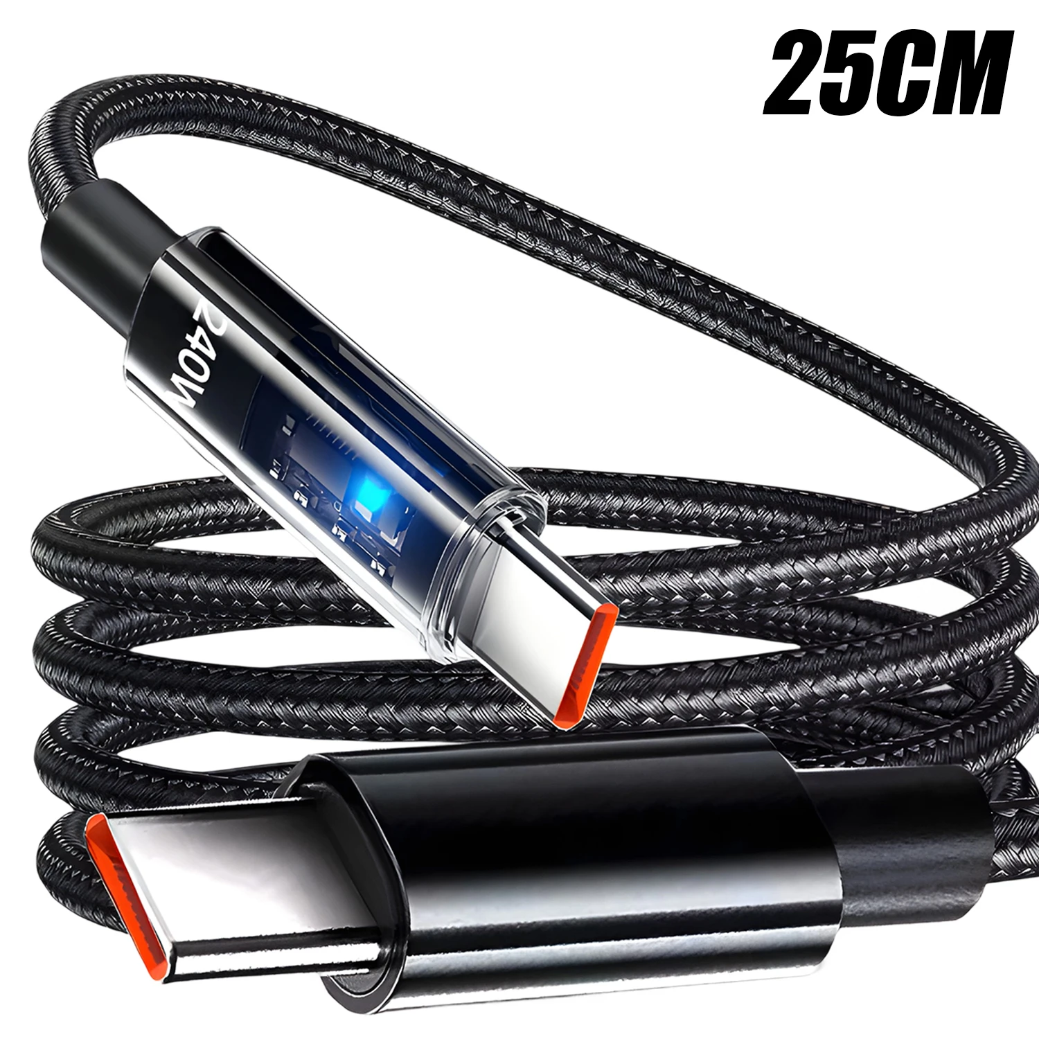 240W High-Speed Nylon Braided USB-C Quick Charge Cable