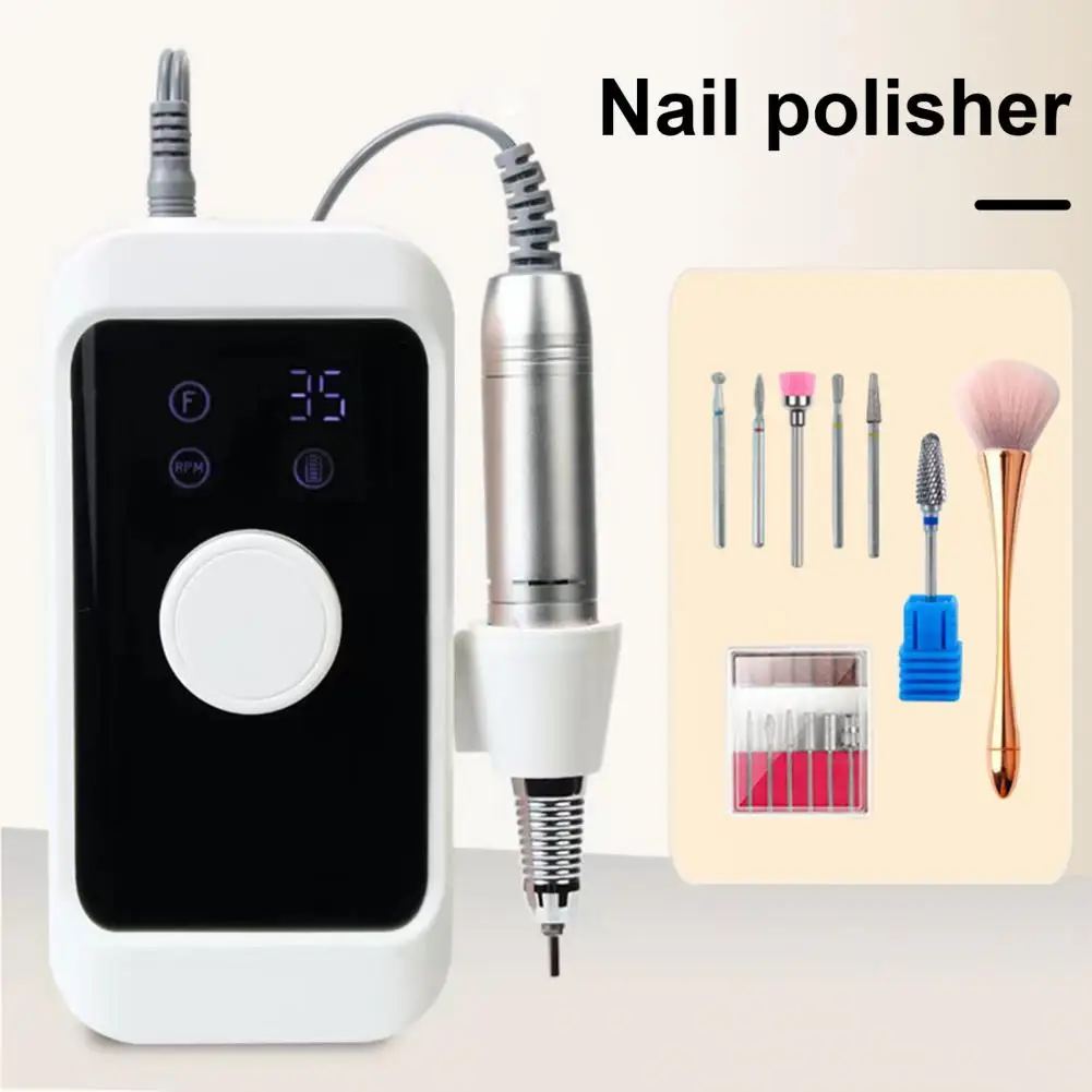 

Professional Nail Drill Usb Rechargeable 35000rpm Electric Nail Drill Set with 6 Bits for Dead Skin Removal Nail Art Polishing