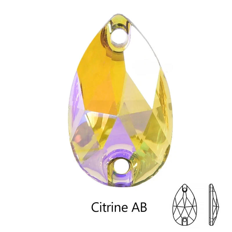 Vibrant Teardrop Resin Rhinestones
