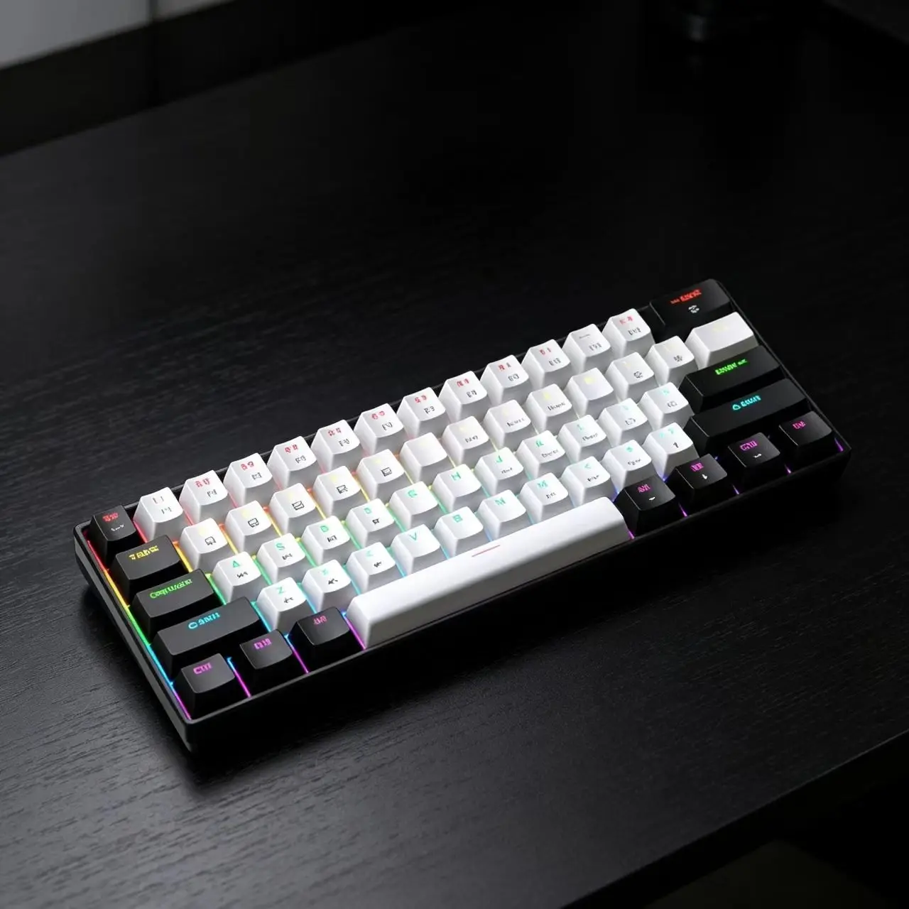 RGB Backlit Ultra Compact 61-Key Mechanical Gaming Keyboard