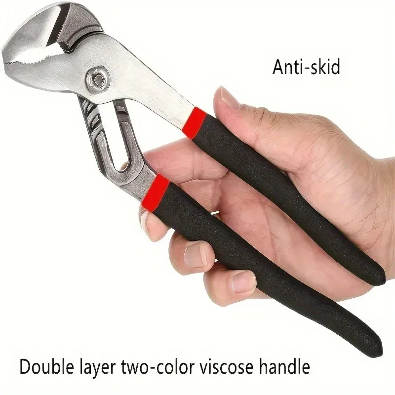 Generies Brands Straight Jaw Tongue and Groove Pliers Water Pump Pliers Groove Joint Pliers Carbon Steel High-Visibility Handle