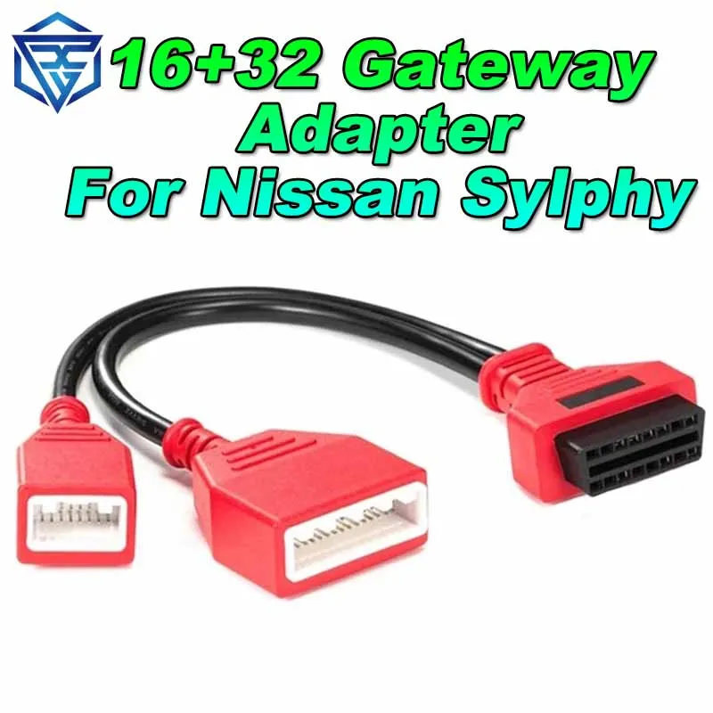 Adattatore Gateway 16 + 32 Per Cavo Nissan Sylphy 16Pin Aggiunta Chiave Senza Bisogno Di Password Funziona Con Autel Im508 Im608 Lonsdor K518Se