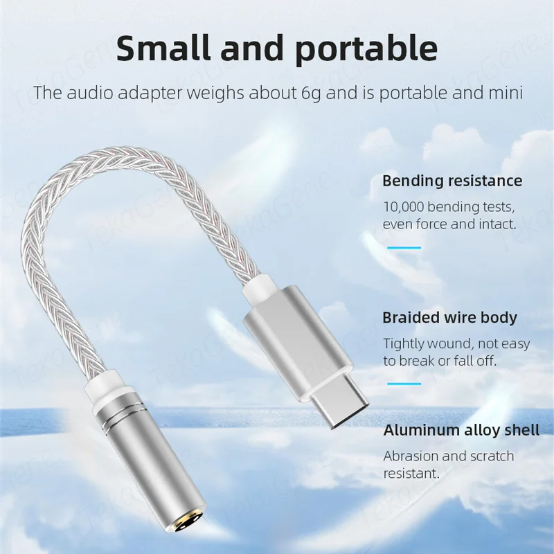 USB Type C to 3.5mm Audio Jack Headphone Adapter
